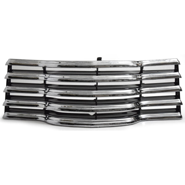 1947-1953 Chevy 1st Series Truck Grille Assembly Chrome with Black Backsplash Includes Mounting Brackets.