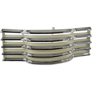 1947-1953 Chevy Truck Grille Assembly Chrome with Ivory Backsplash Includes Mounting Brackets.