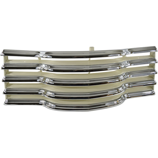 1947-1953 Chevy Truck Grille Assembly Chrome with Ivory Backsplash Includes Mounting Brackets.