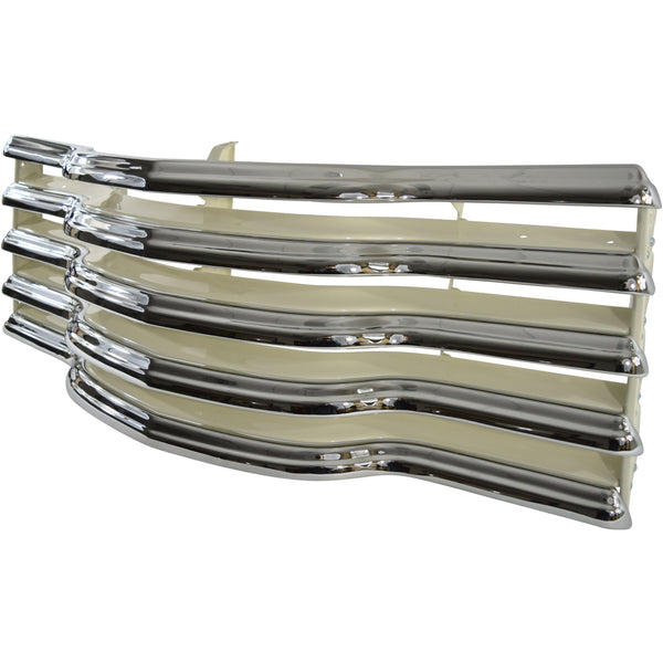1947-1953 Chevy Truck Grille Assembly Chrome with Ivory Backsplash Includes Mounting Brackets Premium Quality - Classic 2 Current Fabrication