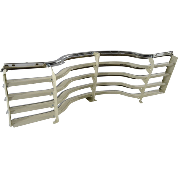 1947-1953 Chevy Truck Grille Assembly Chrome with Ivory Backsplash Includes Mounting Brackets Premium Quality - Classic 2 Current Fabrication