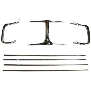 1969 Dodge Charger Grille Trim Complete 7 Piece Set.