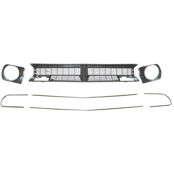 1970 Plymouth Barracuda Grille/Headlight Bezel/Molding Kit, 7 Piece Set - Classic 2 Current Fabrication