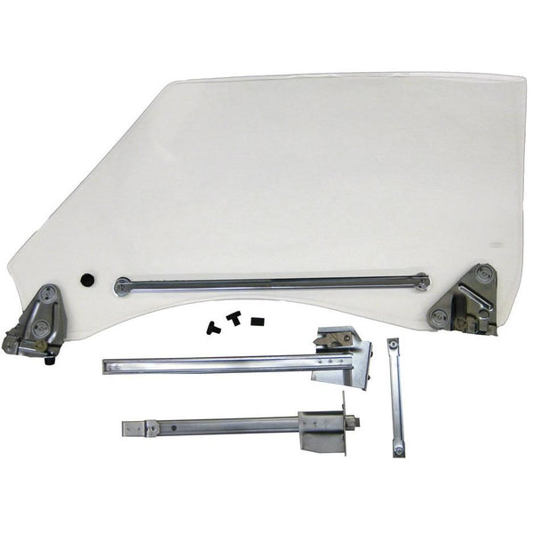 1968-1969 Chevy Camaro Door Glass Assembly Kit Clear RH.