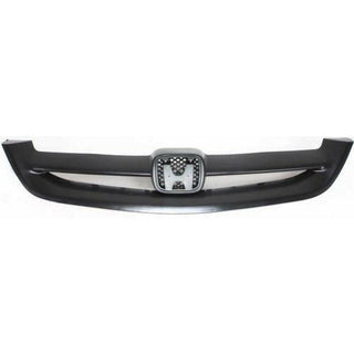 2001-2003 Honda Civic Grille, Insert, Polypropylene, Black, Coupe.