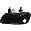 2001-2006 Hyundai Elantra Front Door Handle LH, Smooth Black, Plastic.
