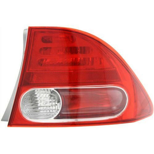 2006-2008 Honda Civic Tail Lamp RH, Outer, Lens And Housing, Sedan.