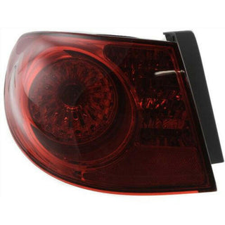 2007-2010 Hyundai Elantra Tail Lamp LH, Outer, Assembly, Sedan.