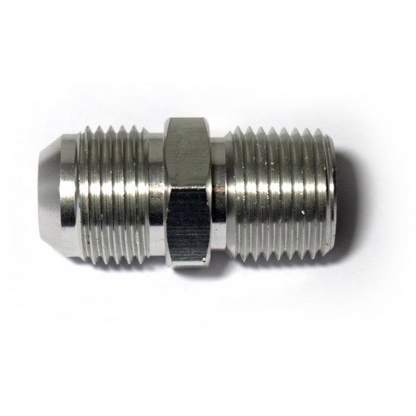 1981-1987 BUICK REGAL INTAKE MANIFOLD TO HEATER PIPE FITTING W/ SILVER ANODIZED.