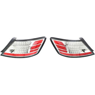 2006-2008 Honda Civic Clear Tail Lamp, Led, Chrome, Set Of 2, Coupe - Classic 2 Current Fabrication