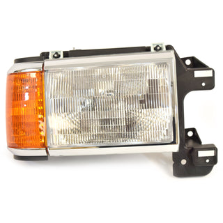 1987-1991 Ford Bronco/Pickup FT. HEAD LAMP -RH -W/BLACK & CHROME TRIM.