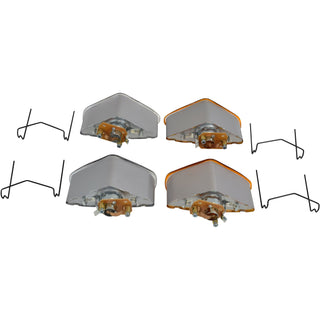 1965-1972 Mercedes-Benz W108 W109 Headlamp Lens Set Clear&Yellow W/Bulb Holder W/Spring Clear.