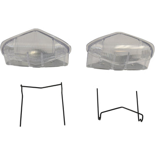 1965-1972 Mercedes-Benz W108 Headlamp Lens Set Clear W/O Bulb Holder W/ Spring.