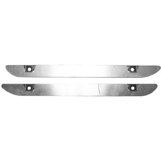1970-1974 Dodge Challenger RT Rally Dual Scoop Hood Ornament Backing Plate Pair.