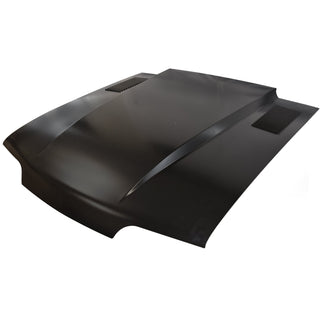 1987-1993 Ford Mustang STEEL EXTENDED COWL HOOD W/VENT LOUVERS.