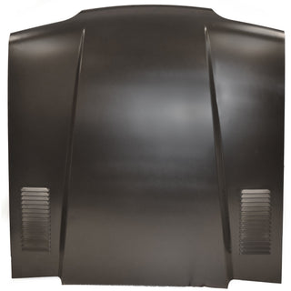 1987-1993 Ford Mustang STEEL EXTENDED COWL HOOD W/VENT LOUVERS.