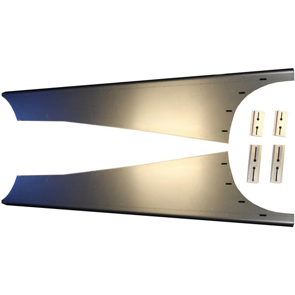 1937-1939 Plymouth Full Size Smooth Running Board Set W/ Adapters.