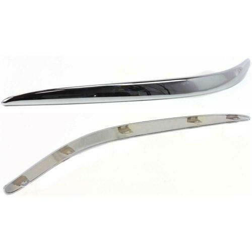 2002-2008 Jaguar X-Type Front Bumper Molding LH, Plas, Chrme, w/o Turn Signal Light.