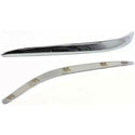 2002-2008 Jaguar X-Type Front Bumper Molding LH, Plas, Chrme, w/o Turn Signal Light.