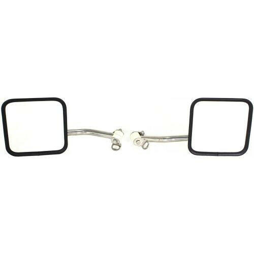 1997-2005 Jeep Wrangler Mirror RH=lh, Side Mirror Kit, Sold In Pairs, Stainless.