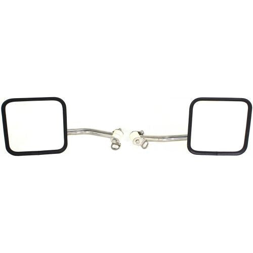 1997-2005 Jeep Wrangler Mirror RH=lh, Side Mirror Kit, Sold In Pairs, Stainless - Classic 2 Current Fabrication