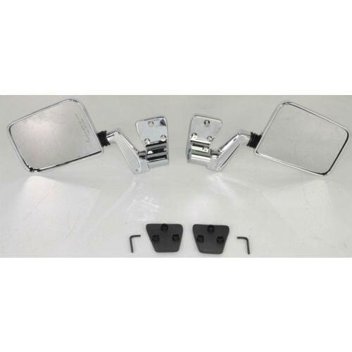 1987-2005 Jeep Wrangler Mirror RH=lh, 1/2 Door Mirror Kit, Sold In Pairs.
