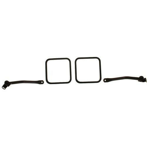 1997-1999 Jeep Wrangler Mirror RH=lh, Mirror Kit, Black, 1 Pair.