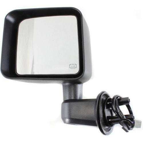 2011-2013 Jeep Wrangler Mirror LH, Power, Heated, Manual Fold, Textured.