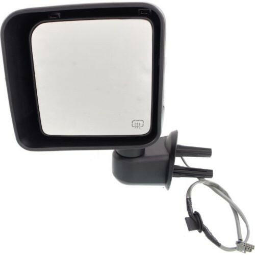 2014 Jeep Wrangler Mirror LH, Power, Heated, Manual Folding, Chrome.