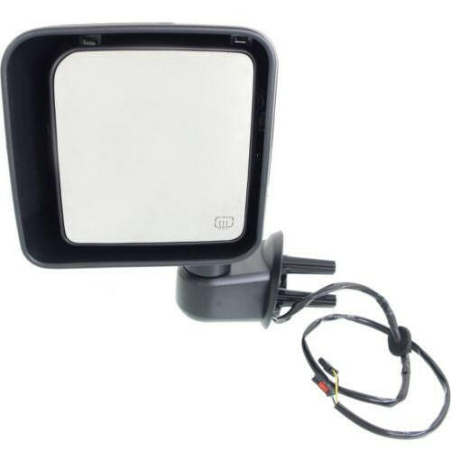 2015-2016 Jeep Wrangler Mirror LH, Power, Heated, Manual Folding, Chrome.