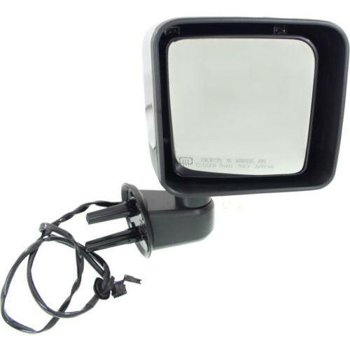 2015-2016 Jeep Wrangler Mirror RH, Power, Heated, Manual Folding, Chrome.