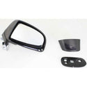 2007-2012 Kia Rondo Mirror RH, Power, Heated, Manual Fold, Smooth Black.