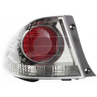 2002-2003 Lexus IS300 Tail Lamp LH, Outer, Lens/Housing, Dark Metallic, Sedan.