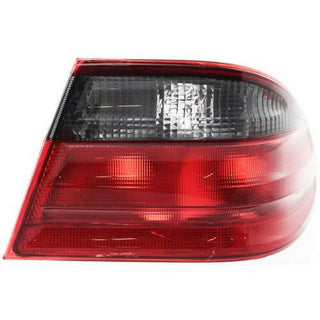 2000-2002 Mercedes-Benz E-Class Tail Lamp RH, Outer, Red & Smoke, Avantgarde, Sedan.