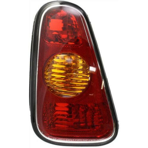 2002-2006 MINI Cooper Tail Lamp LH, Lens/Housing, Amber & Red, Hatchback.