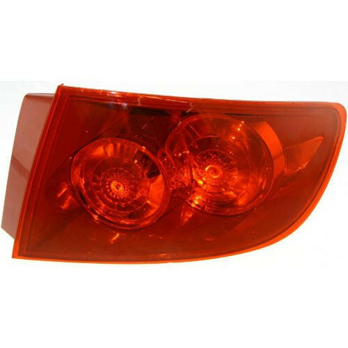 2004-2006 Mazda 3 Tail Lamp RH, Outer, Red Lens, w/Std Type Bumper, Sedan.