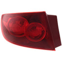 2004-2006 Mazda 3 Tail Lamp LH, Outer, Red Lens, w/Std Type Bumper, Sedan - Classic 2 Current Fabrication