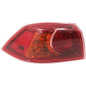 2008-2012 Mitsubishi Lancer Tail Lamp LH, Outer, Assembly W/o Turbo.