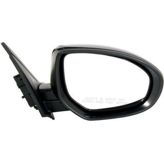 2010-2013 Mazda 3 Mirror RH, Power, Non-heated, Manual Fold, w/o Signal.