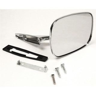 1968-1969 Chevy Camaro Door Mirror, w/Ribbed Base & Mounting Kit - LH - Classic 2 Current Fabrication