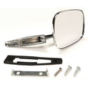 1969-1972 Chevy Nova Door Mirror, w/Ribbed Base & Mounting Kit - LH - Classic 2 Current Fabrication