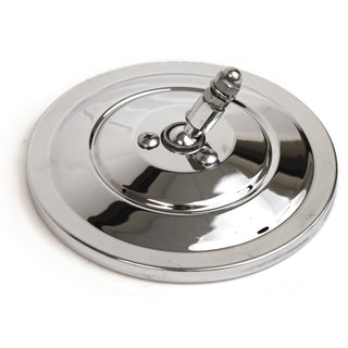 1947-1972 Chevy C10 Pickup Exterior Mirror Round Chrome Ribbed.