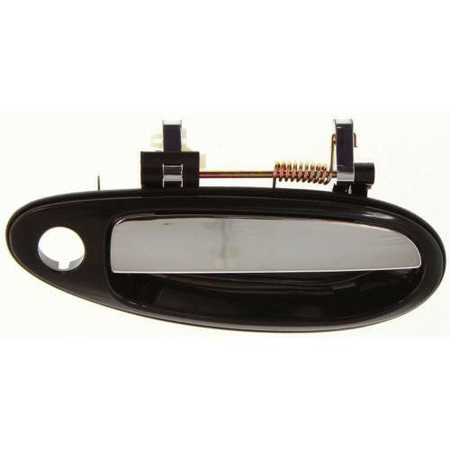 1995-1997 Nissan Maxima Front Door Handle RH, Black Bezel, Chrome Lever.
