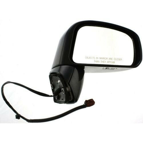 2007 Nissan Versa Mirror RH, Power, Manual Folding, Black, Hatchback/sedan.