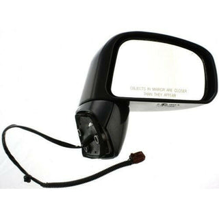 2007 Nissan Versa Mirror RH, Power, Manual Folding, Black, Hatchback/sedan.