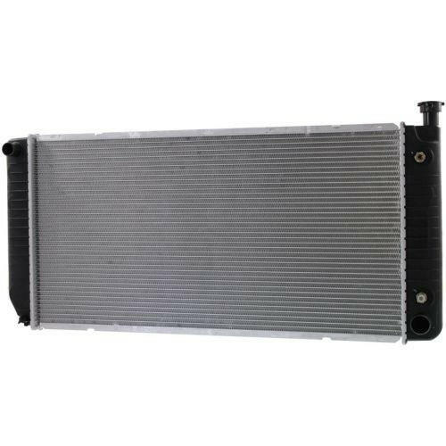 1996-1999 GMC C1500 Radiator, 34x17 in., 1-row core, Without EOC.