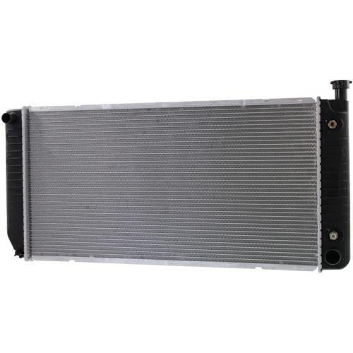 1996-1999 GMC K1500 Radiator, 34x17 in., 1-row core, Without EOC.