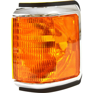 1987-1991 Ford Pickup Bronco Front Parking Lamp W/Black & Chrome Trim LH.