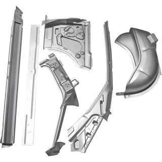 1966-1967 Chevy Nova Front Frame Combination Weld Thru Primer LH.