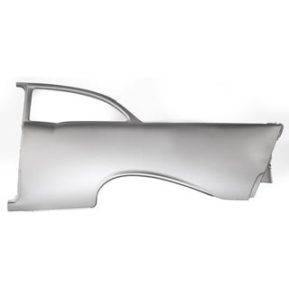 1957 Chevy 2 Door Sedan Quarter Panel Assembly w/Window Frame Skin No Trim Holes LH.
